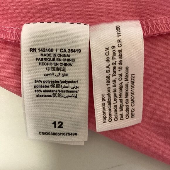 Habitual Girls Tie Front Tank Top in Pink. Size 12. - Picture 4 of 5